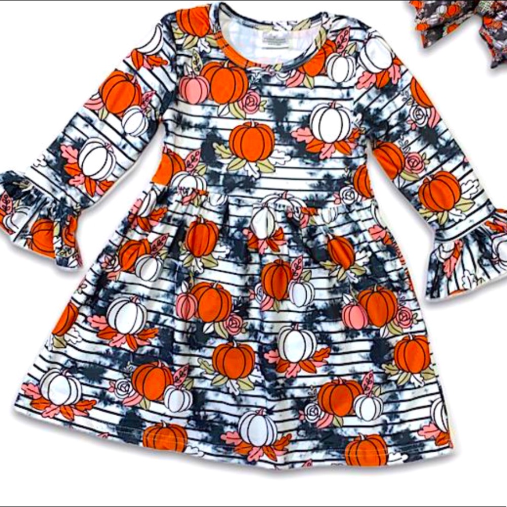 Pumpkin Tie Dye Dress